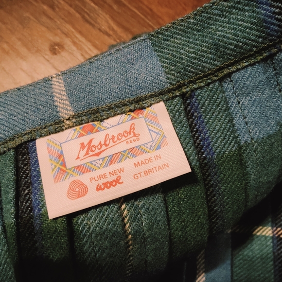 Mosbrook vintage▪️ mad for plaid▪️ academia school girl full length wool skirt S - Picture 10 of 12